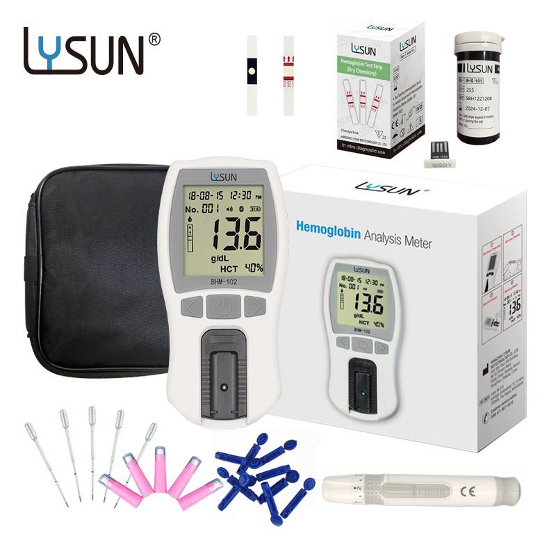 BHM-102 Penganalisis Darah Hemoglobin Dengan Meter Ujian Hematologi Jalur Ujian