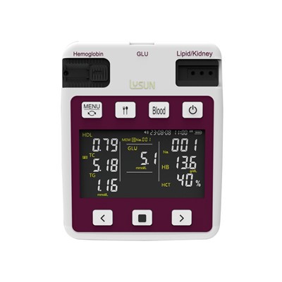 Lysun 11 dalam 1 Glukosa Darah Hemoglobin Darah Lipid Renal Monitor Fungsi Meter Penganalisis Pelbagai fungsi