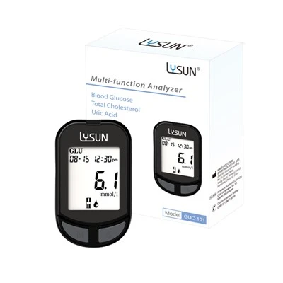 Lysun 3 dalam 1 Glukosa Darah, Asid Urik, Jumlah Kolesterol 3 dalam 1 Meter GUC-101