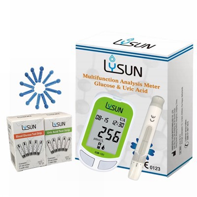 Penganalisis Darah Lysun Meter Asid Urik Dan Ubat Diabetes Dengan Strip