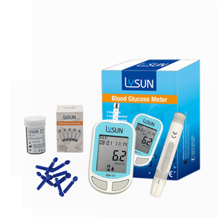 LYSUN Blood Glucose Meter Monitor Gula Darah Ujian Diabetes Rumah