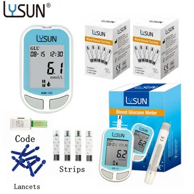 Ujian Tahap Gula Iabetes Di Rumah Gunakan Glukosa Darah Monitor Glukometer Meter Gula Darah