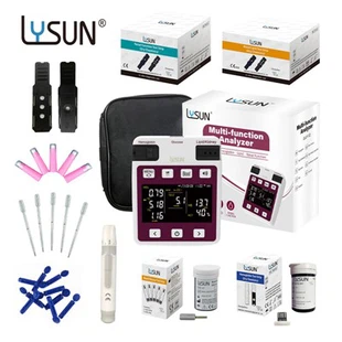 Lysun Gulp -102 Glukosa Darah Hemoglobin Darah Lipid Fungsi Renal Meter Multi-Fungsi Kesihatan Analyzer